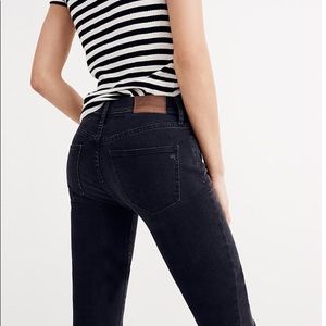 Madewell High Riser Skinny Jeans Distressed Black